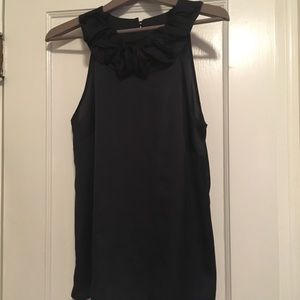 Ann Taylor Silk Ruffle Party Top